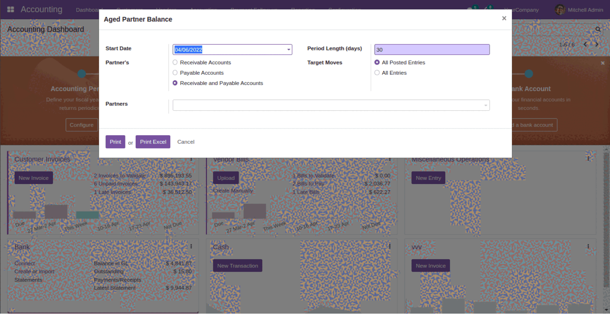 Odoo 17 Accounting Excel Reports