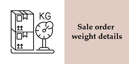 Sale Order Weight Details