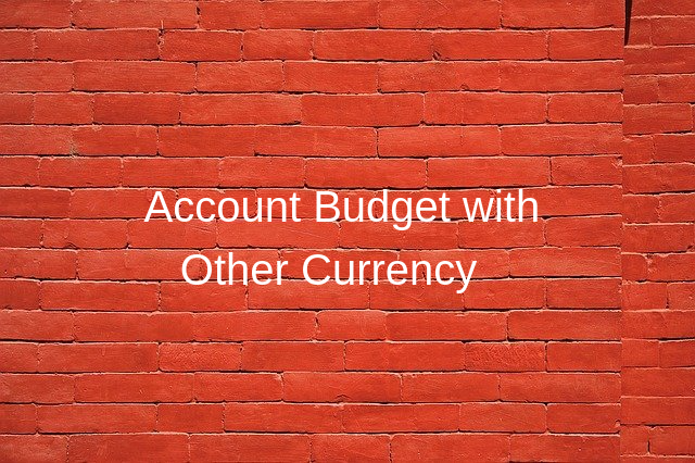 Account Budget with Multi Currency