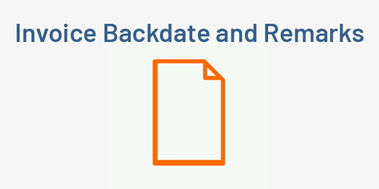 Accounting Invoice Backdate and Remarks Odoo App