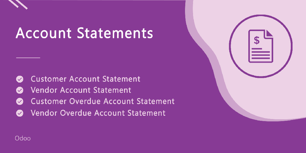 Account Statement | Customer Account Statement | Customer Overdue Statement | Vendor Bank Statement | Vendor Bank Overdue Statement