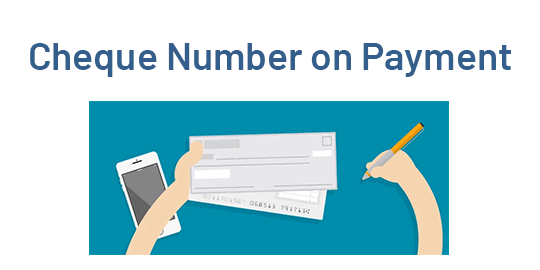 Add Cheque Details on Payment