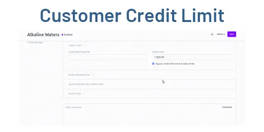 Customer Credit Limit in Odoo