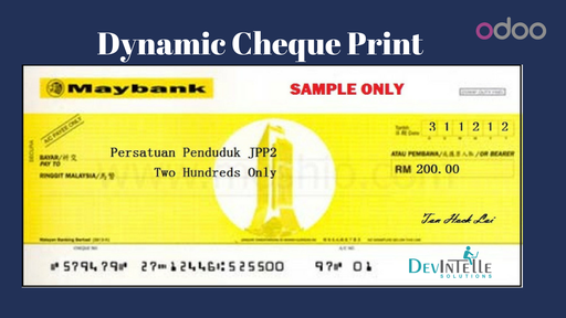 Dynamic Print Cheque - Check writing | Cheque Pri Printed