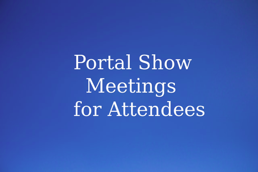 Portal for Calendar Meetings for Attendees