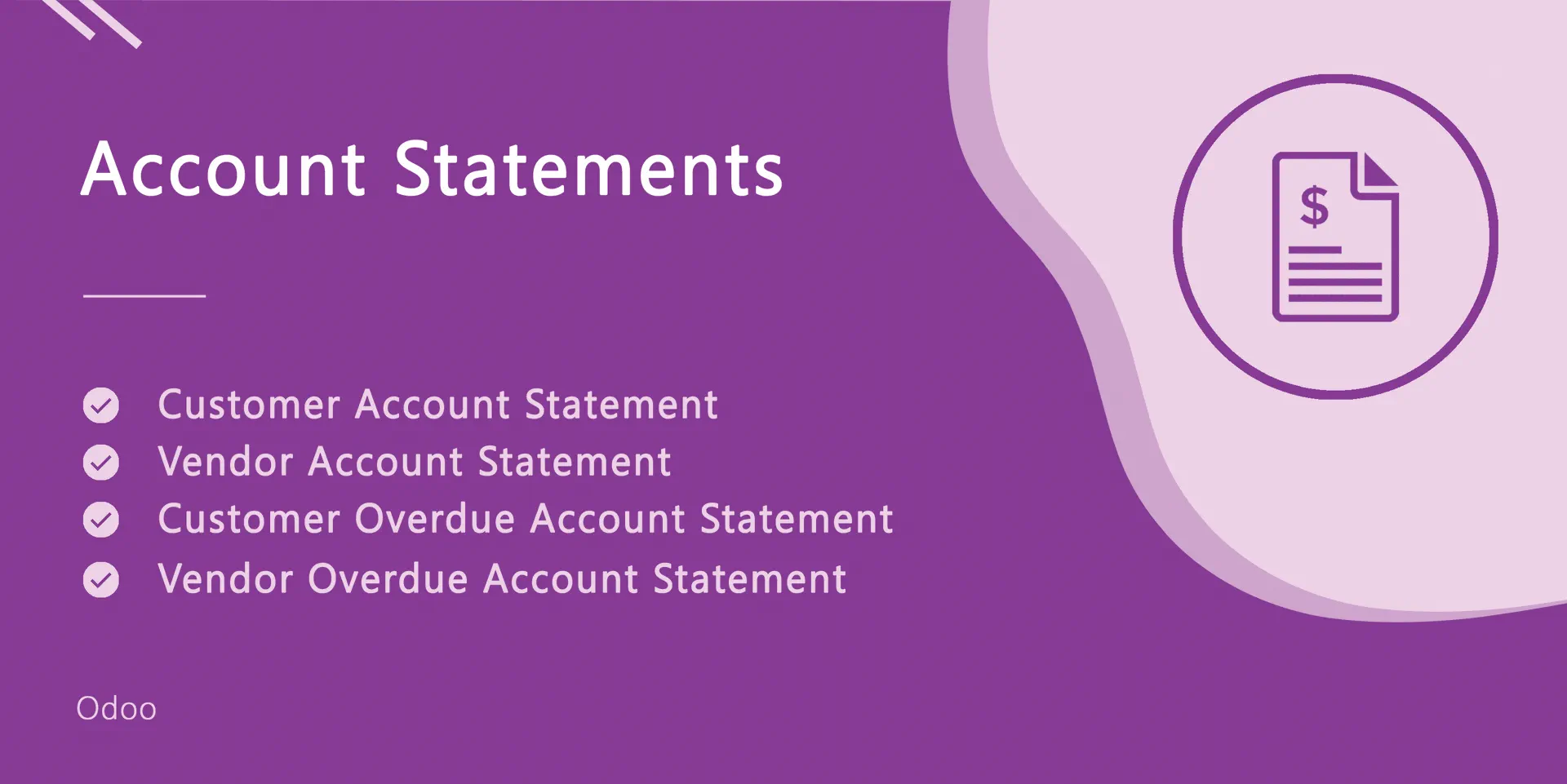 Customer Account Statement | Customer Overdue Statement | Vendor Bank Statement | Vendor Bank Overdue Statement