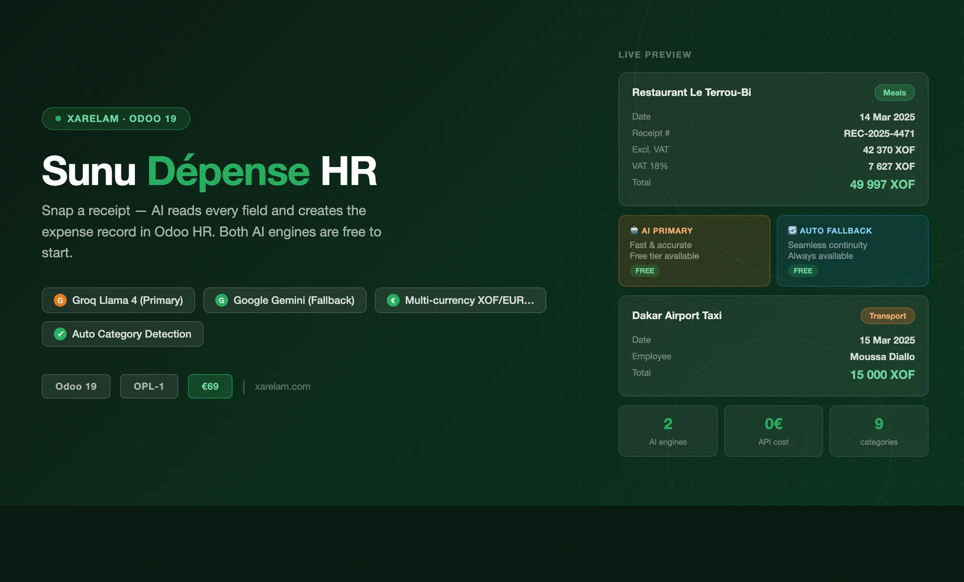 Sunu Depense HR — AI Expense Receipt Digitization