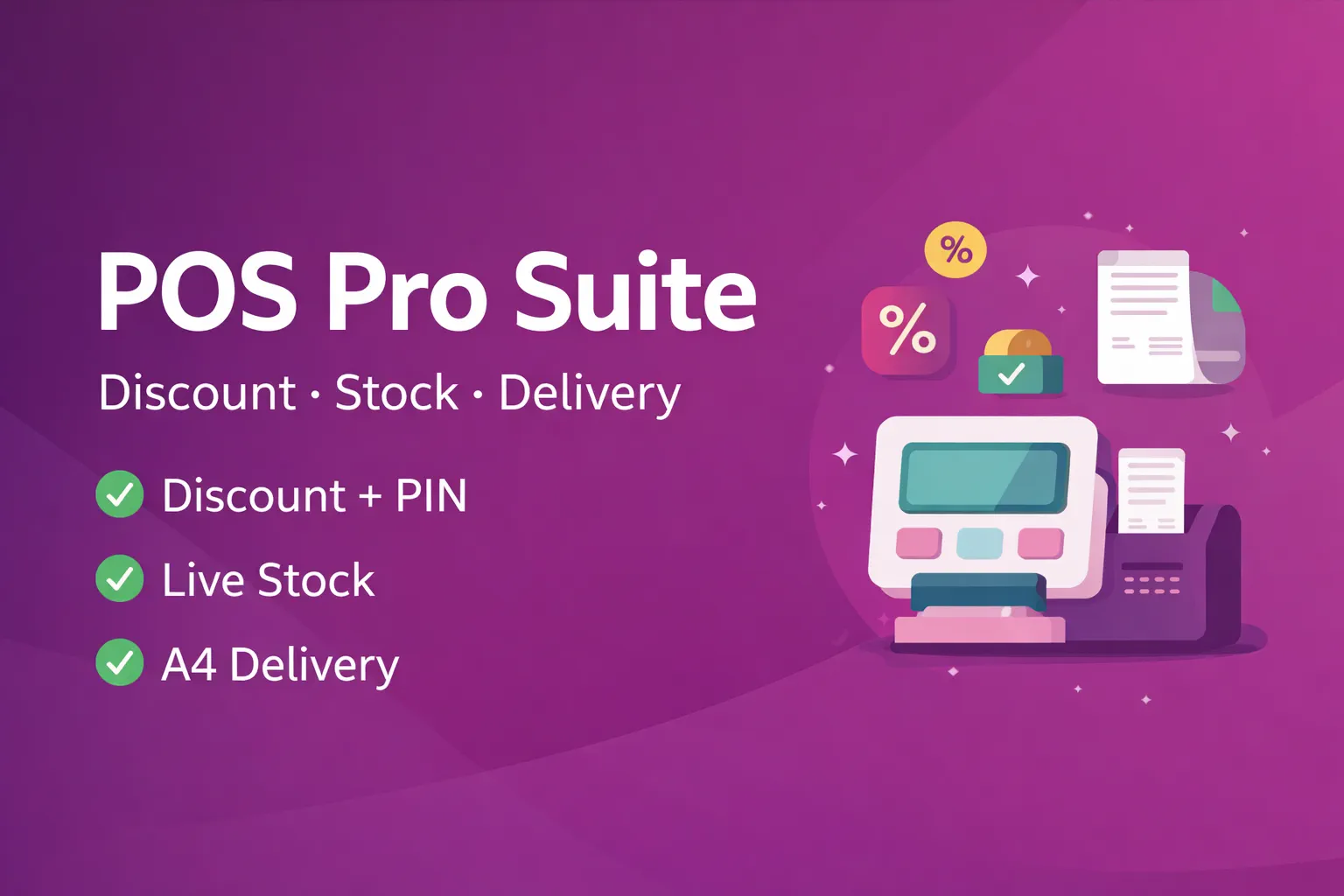POS Pro Suite — Discount, Stock & Delivery