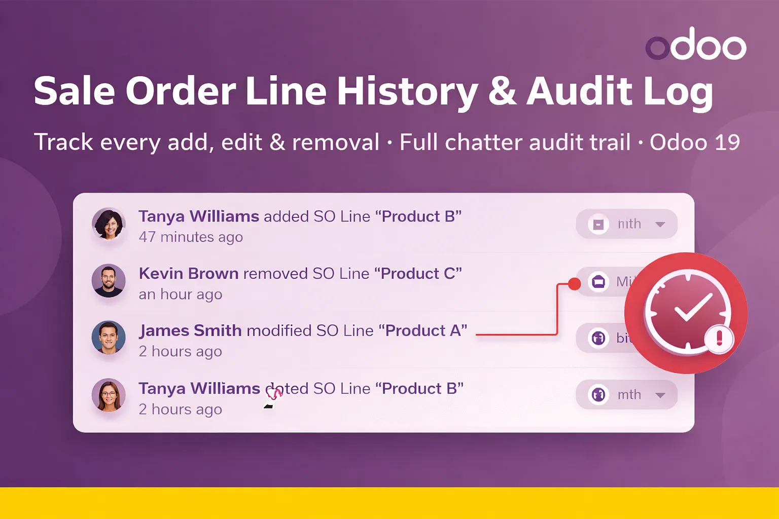 Sale Order Line History & Audit Log